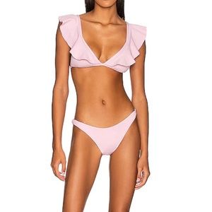 Eberjey Pique Graziela Bikini Top and Coco Bikini Bottom in Pink